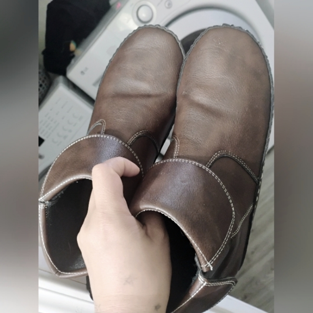 Leather Moccasin Booties Flats